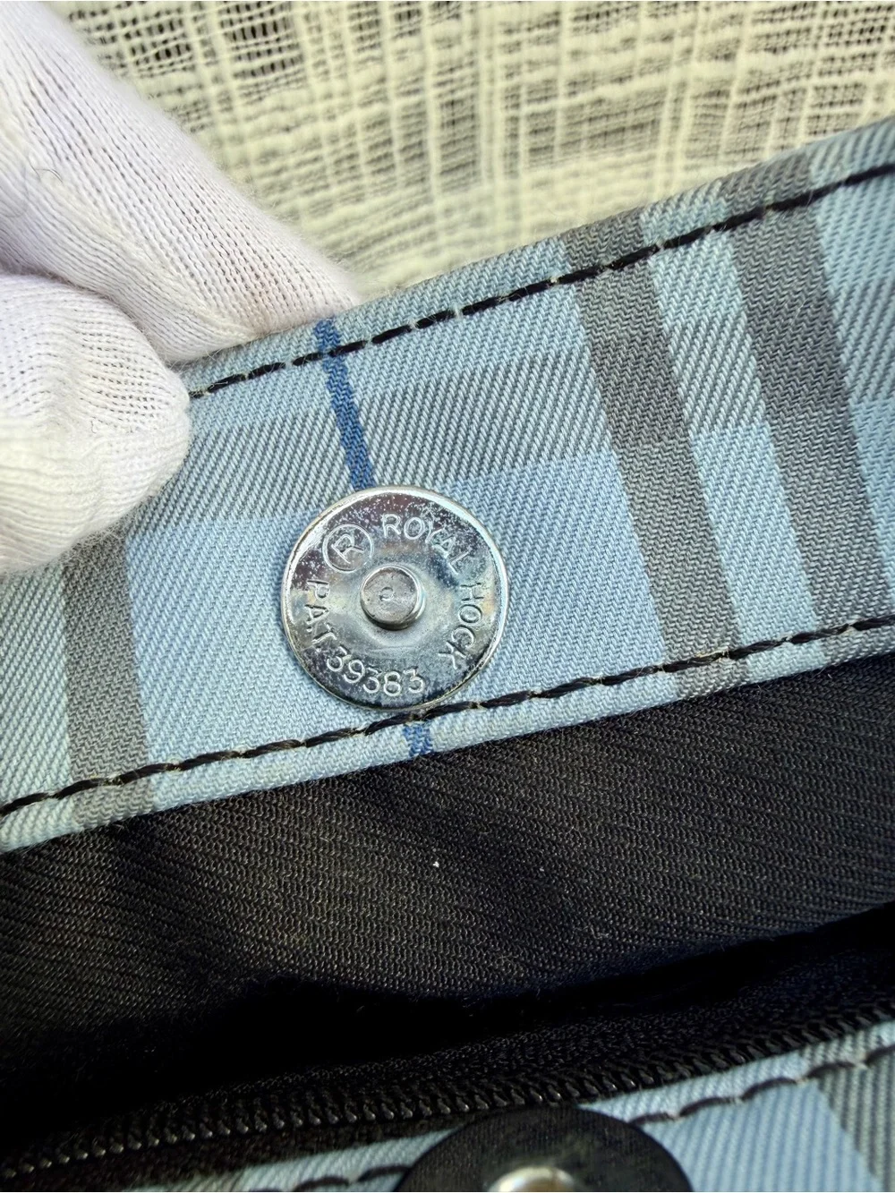 Burberry light blue Nova Check Mini Tote - Picture 11 of 14